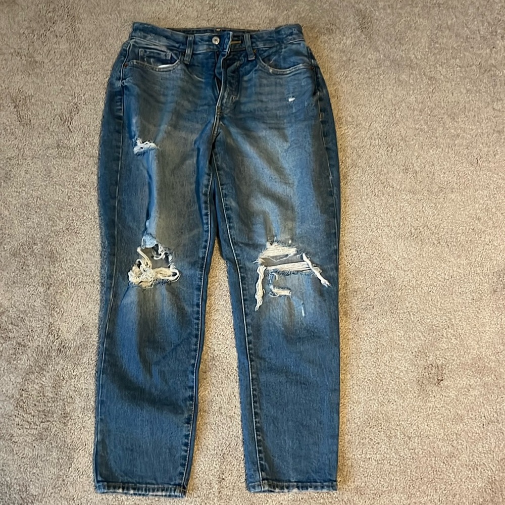 Old Navy 6 women’s high rise curvy OG straight secret slim pockets jeans denim